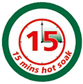 15 min hot soak