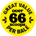 Great Value over 66 scoops per bale