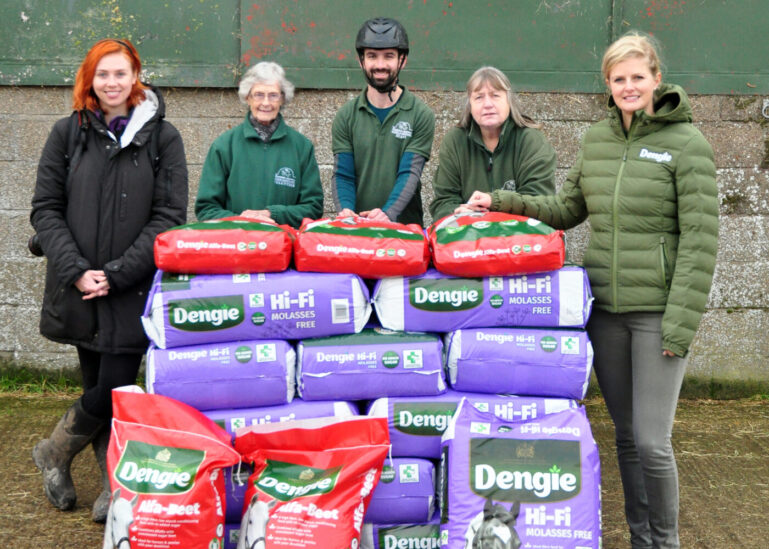 Dengie donate a pallet of feed to Remus Horse Sanctuary