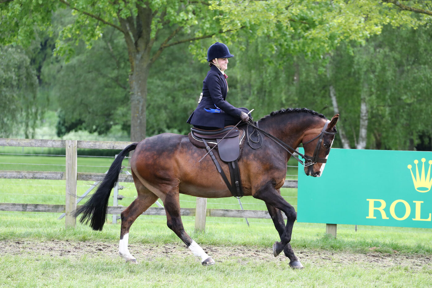 Hannah and Hector competing at Royal Windsor Horse Show 2023