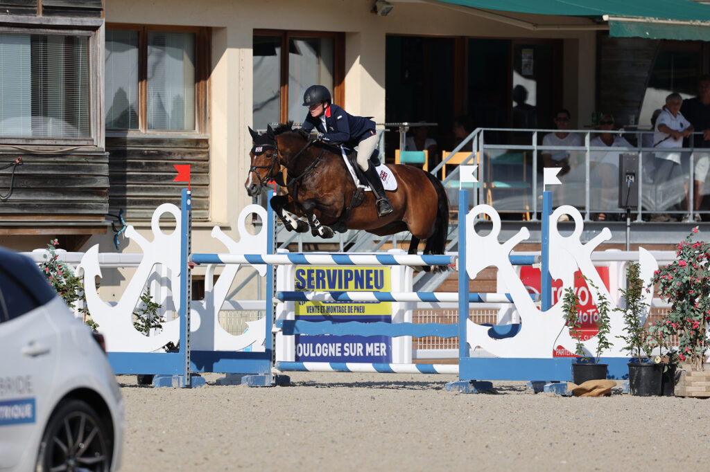 Sarah-Jane Brown and Fliss competing at Hardelot - European Championships