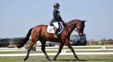Claire Hirst and Stan_Badminton Grassroots Championship_Dressage