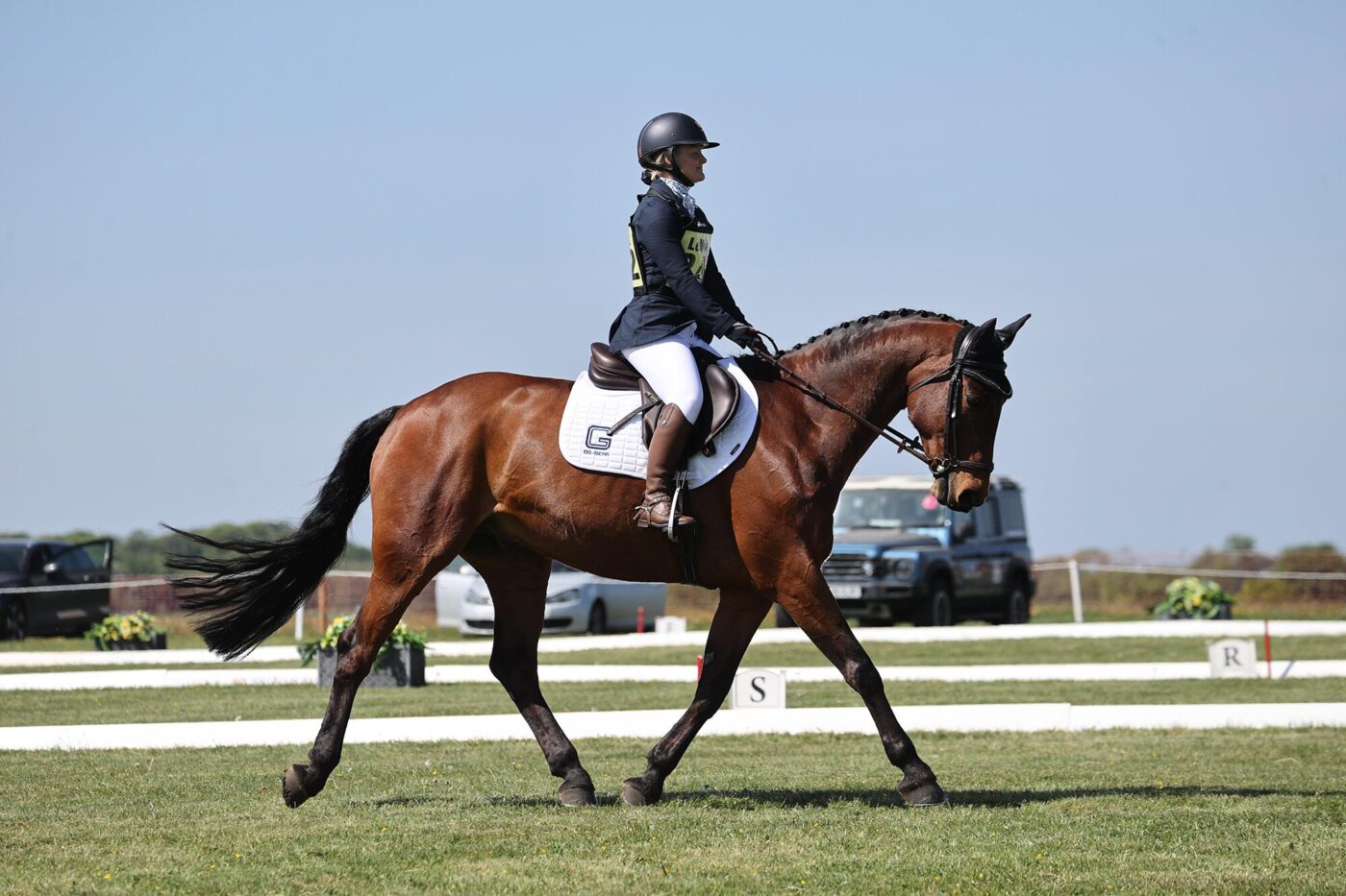 Claire Hirst and Stan_Badminton Grassroots Championship_Dressage