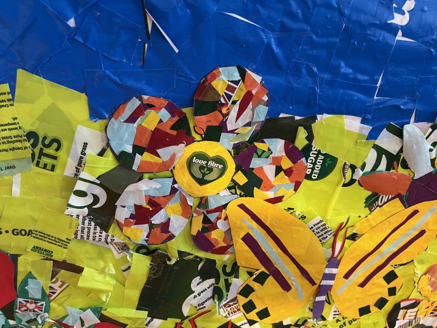 Close up of mural